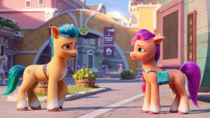 Hitch Trailblazer and Sunny Starscout Scene
