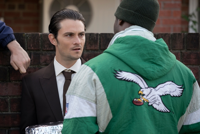 Shiloh Fernandez in The Birthday Cake, man in Eagles jacket