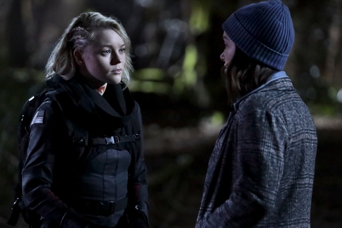 Motherland: Fort Salem - Two women in a dark scene
