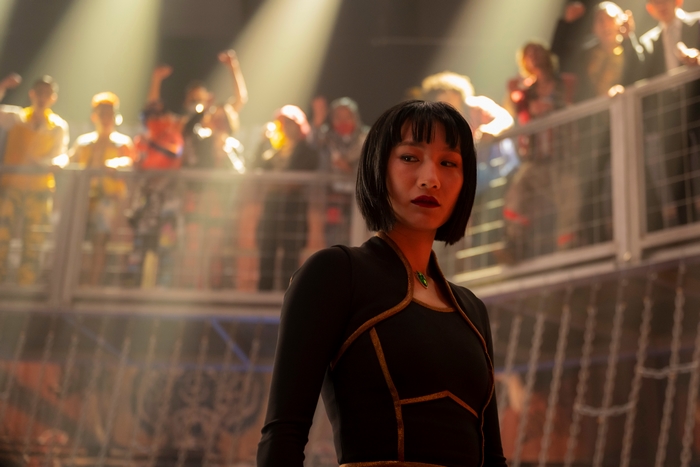 Xialing (Marvel Comics) looking intense in an arena