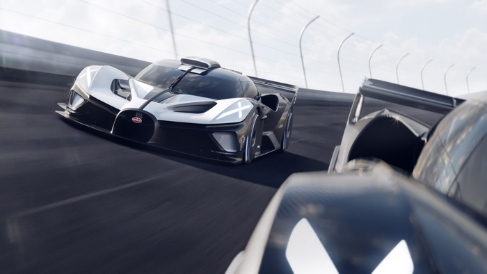 Bugatti Bolide Supercar Racing on Track