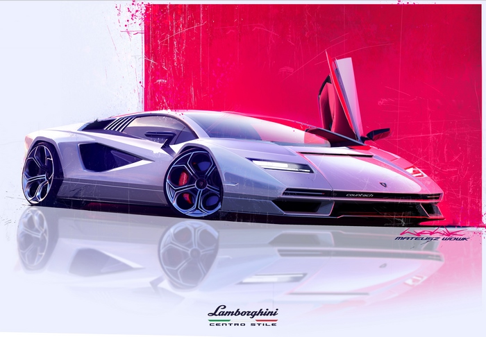 Lamborghini Countach LPI 800-4 concept with open door