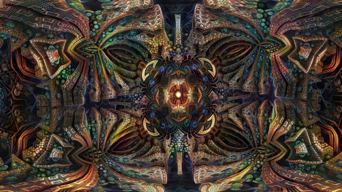 Intricate Fractal Matrix Symmetry Art