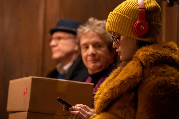 Only Murders In The Building: Selena Gomez with headphones
