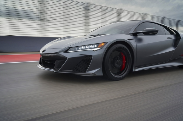 Grey Acura NSX Type S Supercar in Motion