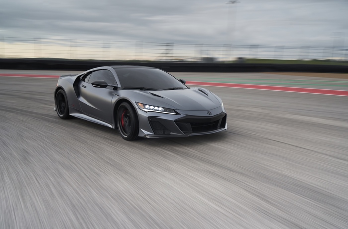Grey Acura NSX Type S Supercar on Track