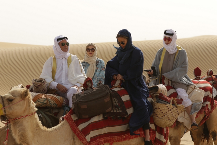 The Misfits: Pierce Brosnan and Hermione Corfield on camels