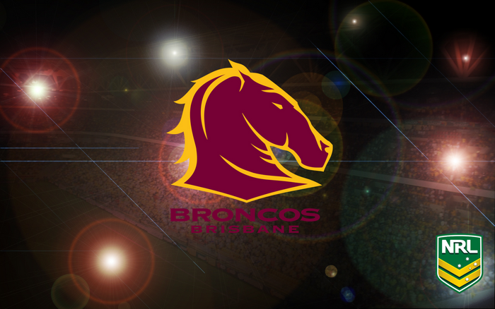 Brisbane Broncos NRL Logo Stadium Lights