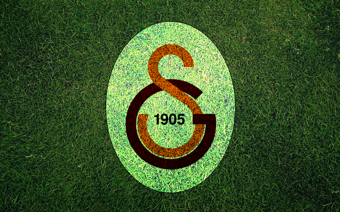 Galatasaray S.K. Emblem on Soccer Grass