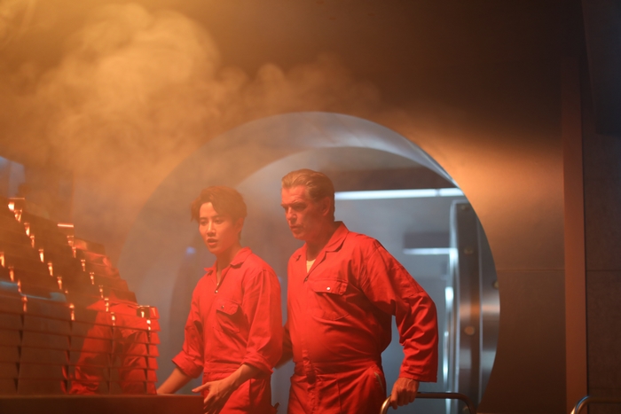 Pierce Brosnan and Mike Angelo in The Misfits vault