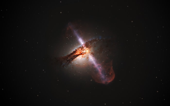 Centaurus A Galaxy with Supermassive Black Hole Jets