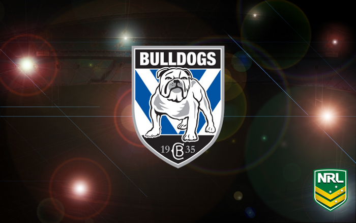 Canterbury-Bankstown Bulldogs NRL Logo with Stadium Lights