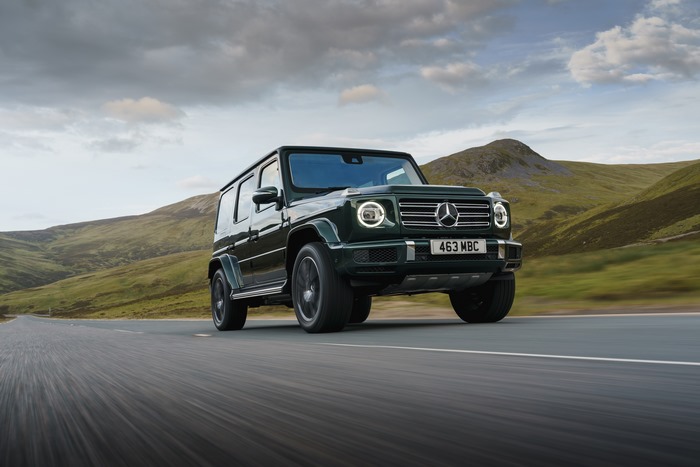 Mercedes-Benz G 400 d AMG Line SUV on a mountain road