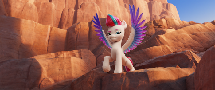 Zipp Storm standing proudly in a sunlit canyon