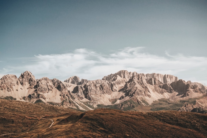 Grand Mountain Landscape with Winding Trail