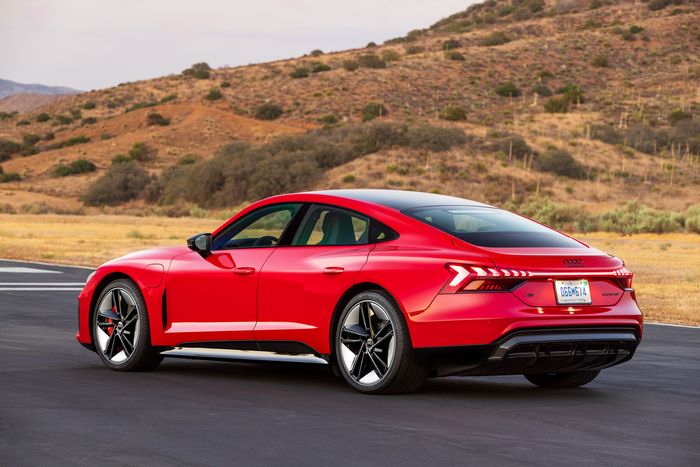 2022 Red Audi RS e-tron GT Electric Sport Car