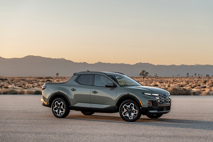 Hyundai Santa Cruz Pickup in Desert Landscape