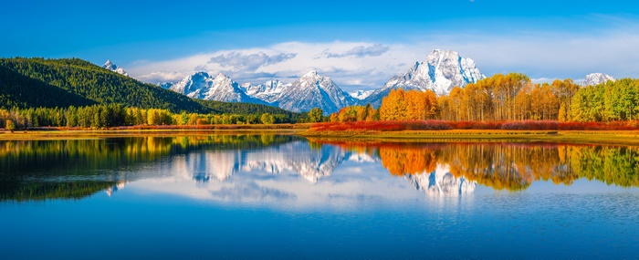 Grand Teton National Park Autumn Lake Reflection
