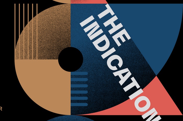 The Indications text on abstract geometric shapes