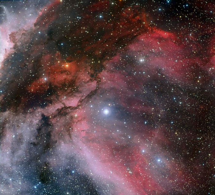 Carina Nebula and Wolf-Rayet Star WR 22