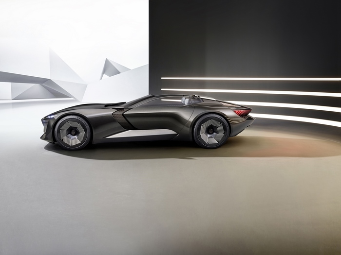 Sleek Audi Skysphere Concept Car in Modern Studio