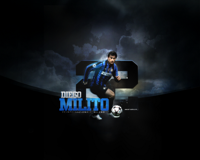 Diego Milito Inter Milan Football Artwork