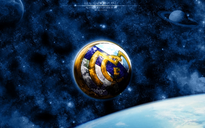 Real Madrid Planet Logo in Space