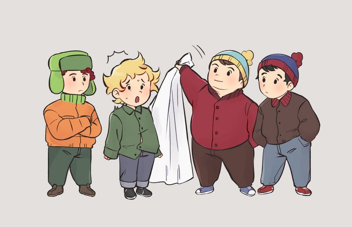 South Park boys: Cartman's sheet surprise for Tweek