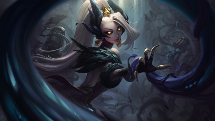 Coven Zyra: Dark sorceress with glowing eyes