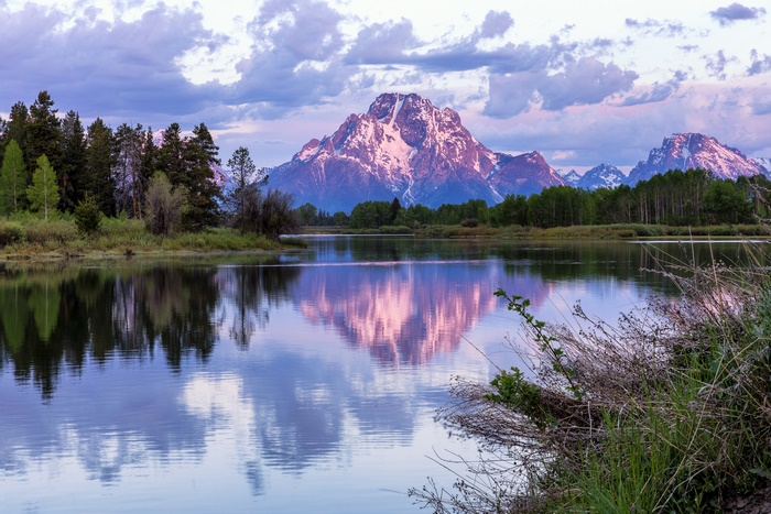 Teton Range Reflection at Sunset, Wyoming