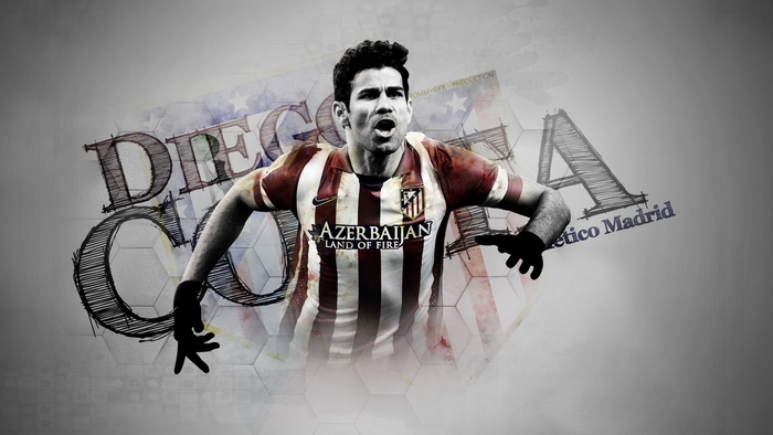 Diego Costa Atlético Madrid intense graphic
