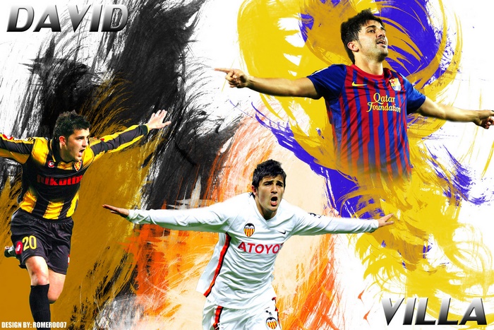 David Villa: FC Barcelona and Valencia CF Soccer Career