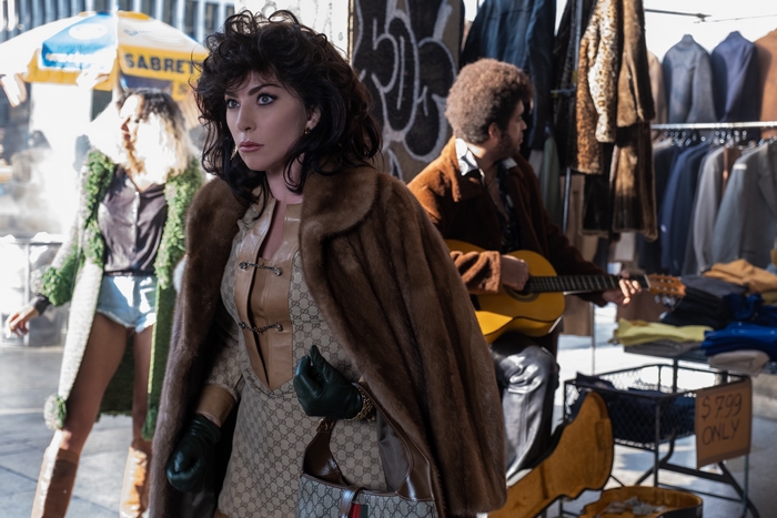 Lady Gaga in House of Gucci street scene