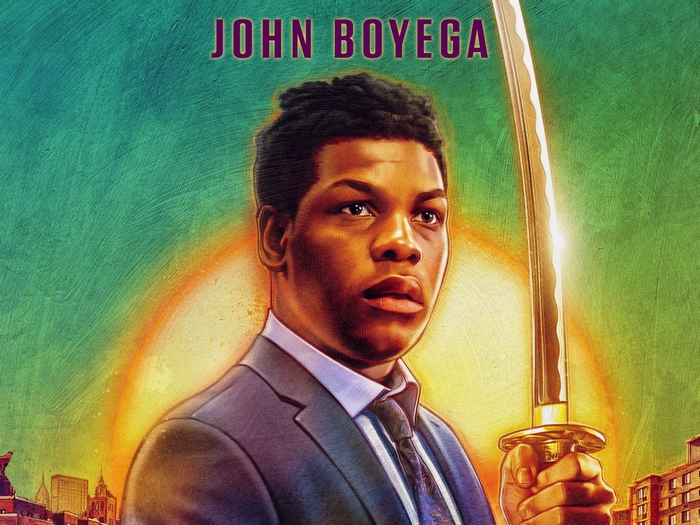 John Boyega holding katana in Naked Singularity