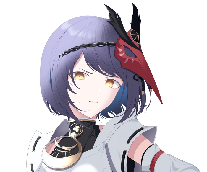 Kujou Sara with serious expression
