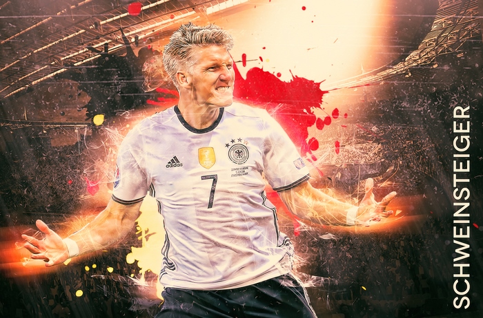Bastian Schweinsteiger German Footballer Dynamic Art