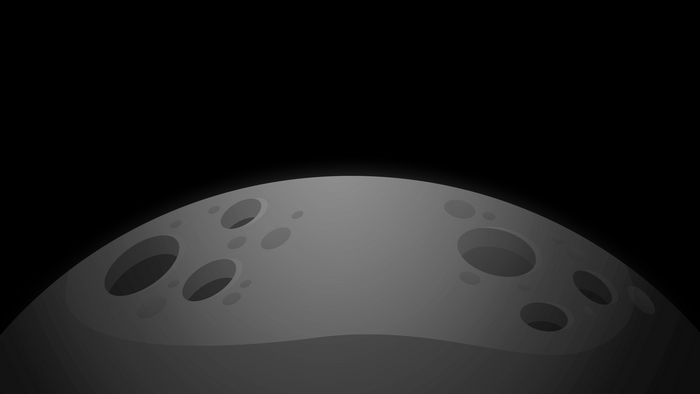 Artistic Minimalist Moon Horizon