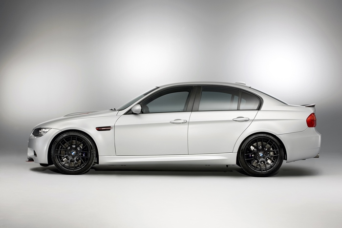 Silver BMW M3 CRT Pre-production Luxury Car Side View