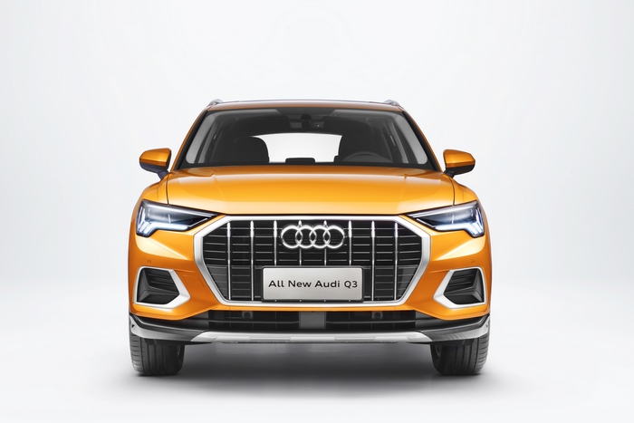 All New Audi Q3 orange SUV front view