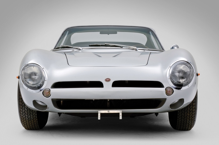 Silver Bizzarrini 5300 GT Strada front view