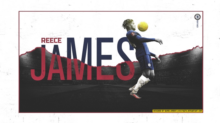 Reece James Chelsea F.C. juggling football graphic