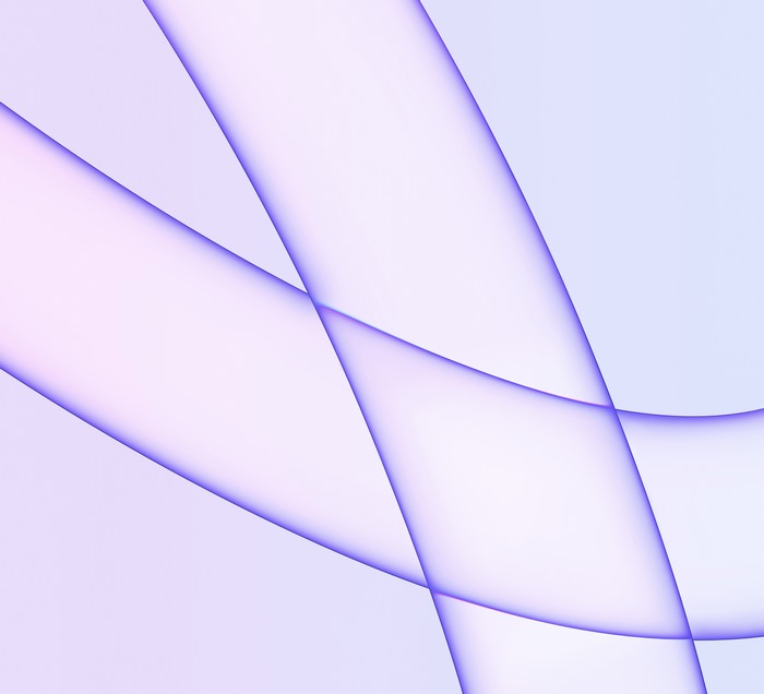 iMac 24-inch Purple Light Abstract Wavy Lines
