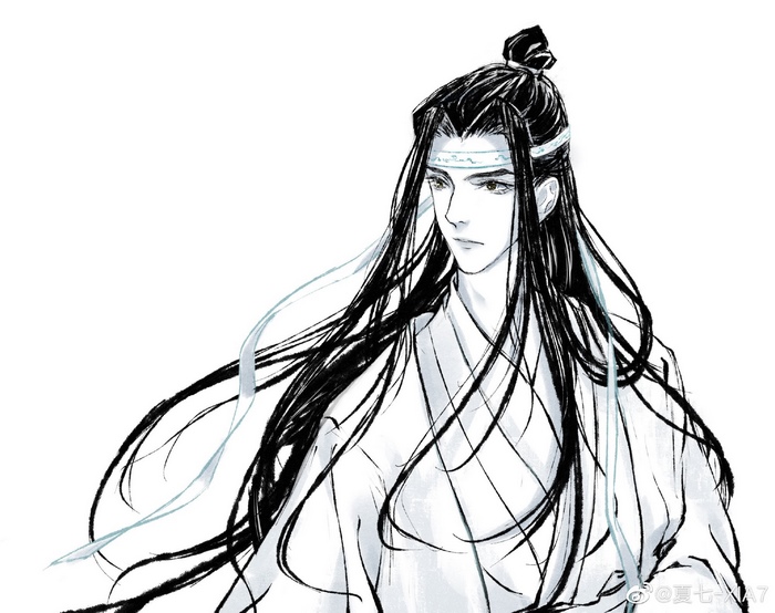 Lan Wangji from Mo Dao Zu Shi minimalist art