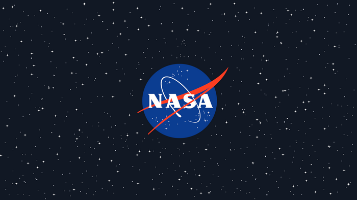 NASA logo in space with stars