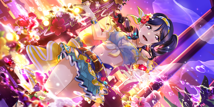 Kanan Matsuura vibrant summer swimsuit splash