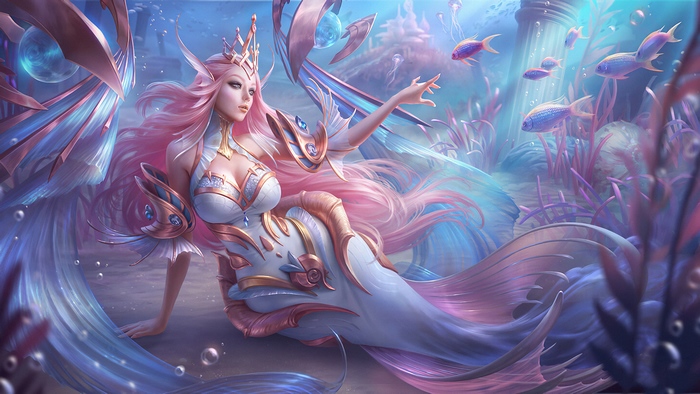 Honor Of Kings Mermaid Queen Underwater Fantasy Art