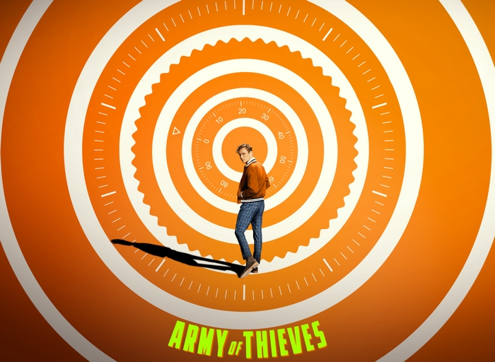 Army of Thieves poster with Matthias Schweighöfer and safe dial