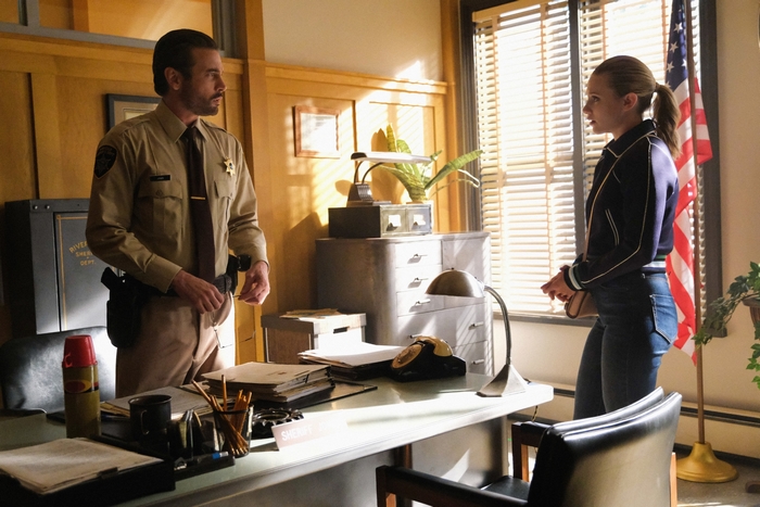 Sheriff F. P. Jones and Betty Cooper in office