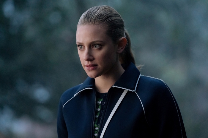 Betty Cooper looking serious in Riverdale