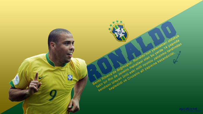 Ronaldo Nazário in Brazil National Football Team Jersey